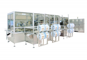Forming RF sealing machine for PVC medical pouches